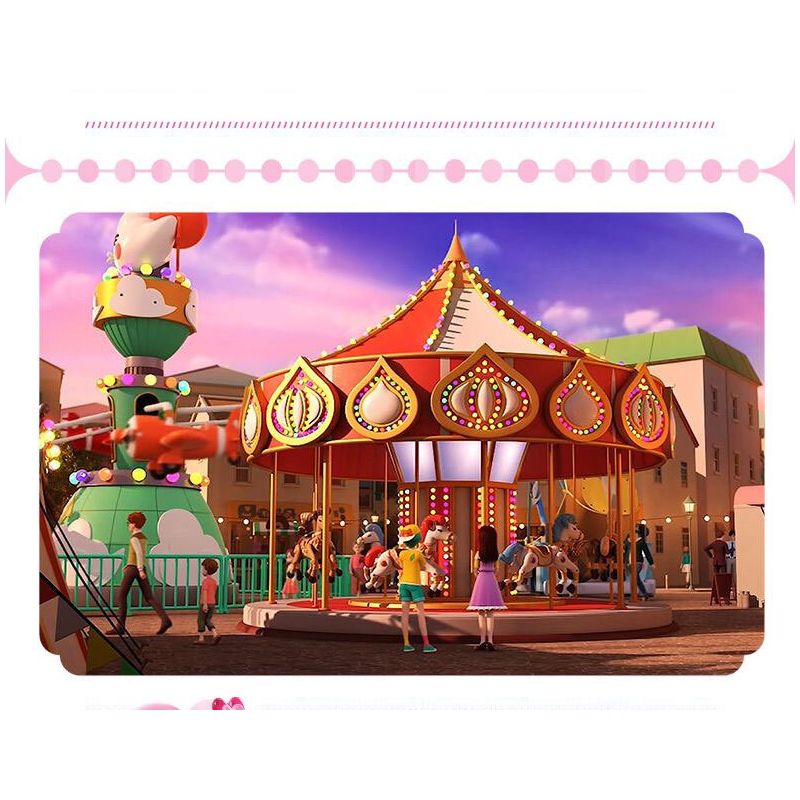 SEMBO 616206 CÔNG VIÊN GIẢI TRÍ TUYỆT VỜI VÀ DỄ THƯƠNG BĂNG CHUYỀN bộ đồ chơi xếp lắp ráp ghép mô hình Movie & Game Phim Và Trò Chơi 822 khối