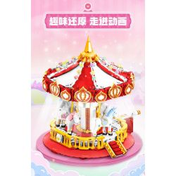 SEMBO 616206 CÔNG VIÊN GIẢI TRÍ TUYỆT VỜI VÀ DỄ THƯƠNG BĂNG CHUYỀN bộ đồ chơi xếp lắp ráp ghép mô hình Movie & Game Phim Và Trò Chơi 822 khối