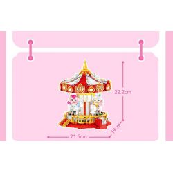 SEMBO 616206 CÔNG VIÊN GIẢI TRÍ TUYỆT VỜI VÀ DỄ THƯƠNG BĂNG CHUYỀN bộ đồ chơi xếp lắp ráp ghép mô hình Movie & Game Phim Và Trò Chơi 822 khối