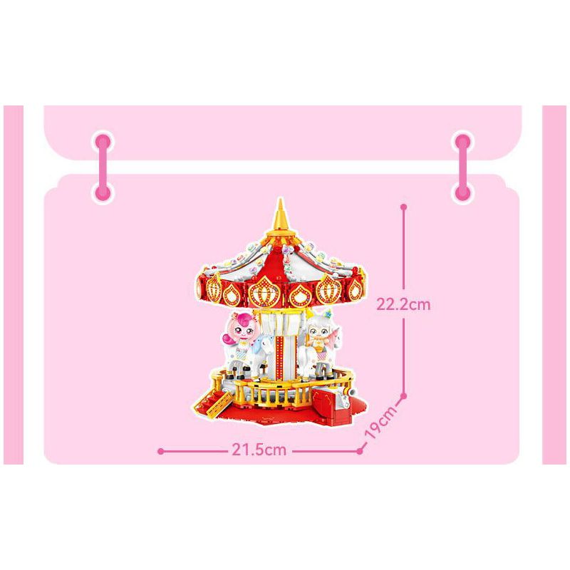 SEMBO 616206 CÔNG VIÊN GIẢI TRÍ TUYỆT VỜI VÀ DỄ THƯƠNG BĂNG CHUYỀN bộ đồ chơi xếp lắp ráp ghép mô hình Movie & Game Phim Và Trò Chơi 822 khối