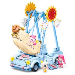 SEMBO 616207 CÔNG VIÊN GIẢI TRÍ TUYỆT VỜI VÀ DỄ THƯƠNG NHỮNG CHIẾC XE THUYỀN BẬP BÊNH bộ đồ chơi xếp lắp ráp ghép mô hình Movie & Game Phim Và Trò Chơi 716 khối