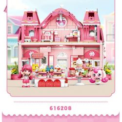 SEMBO 616208 TUYỆT VỜI VÀ DỄ THƯƠNG LOVE ROSE BAKERY bộ đồ chơi xếp lắp ráp ghép mô hình Movie & Game Phim Và Trò Chơi 1334 khối