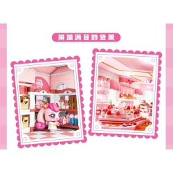 SEMBO 616208 TUYỆT VỜI VÀ DỄ THƯƠNG LOVE ROSE BAKERY bộ đồ chơi xếp lắp ráp ghép mô hình Movie & Game Phim Và Trò Chơi 1334 khối