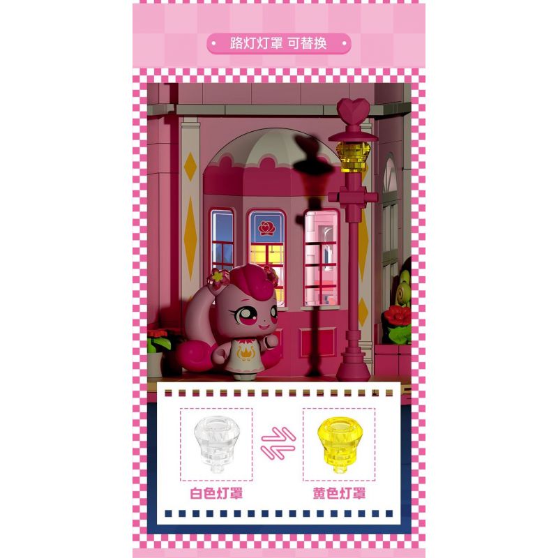 SEMBO 616208 TUYỆT VỜI VÀ DỄ THƯƠNG LOVE ROSE BAKERY bộ đồ chơi xếp lắp ráp ghép mô hình Movie & Game Phim Và Trò Chơi 1334 khối