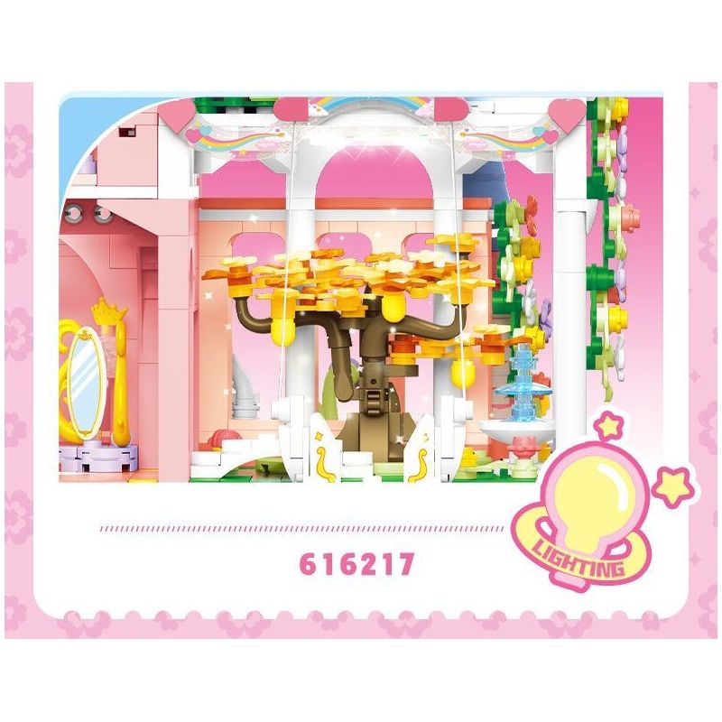 SEMBO 616217 TUYỆT VỜI VÀ DỄ THƯƠNG PHIÊN BẢN DELUXE PLANET CASTLE bộ đồ chơi xếp lắp ráp ghép mô hình Movie & Game Phim Và Trò Chơi 1622 khối