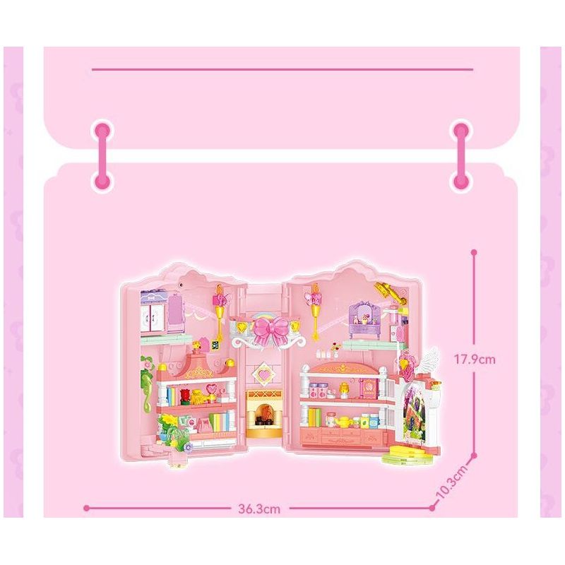 SEMBO 616222 MENKE TUYỆT VỜI CUỐN SÁCH MA THUẬT CỦA HỌC VIỆN bộ đồ chơi xếp lắp ráp ghép mô hình Movie & Game Phim Và Trò Chơi 650 khối