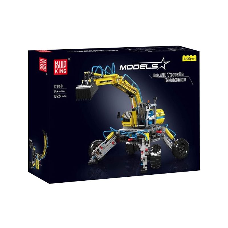 Lego MouldKing 17060 Pneumatic All-Terrain Excavator Xếp hình lắp ráp ghép mô hình máy xúc mọi địa hình