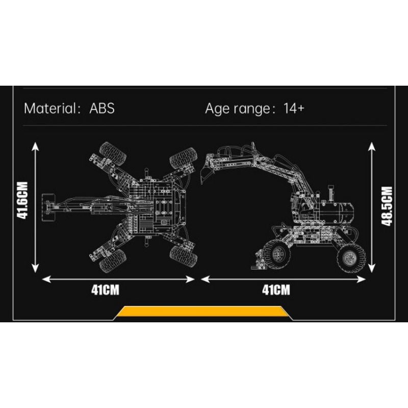 MouldKing 17060 Mould King 17060 MÁY XÚC MỌI ĐỊA HÌNH bộ đồ chơi xếp lắp ráp ghép mô hình Technic PNEUMATIC ALL-TERRAIN EXCAVATOR Kỹ Thuật Công Nghệ Cao Mô Hình Phương Tiện 1392 khối