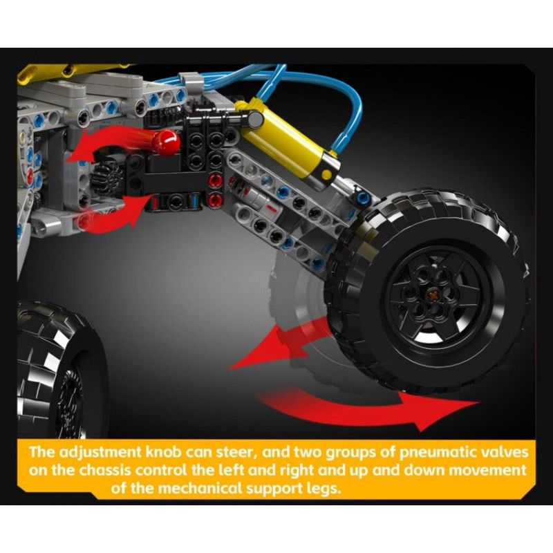 MouldKing 17060 Mould King 17060 MÁY XÚC MỌI ĐỊA HÌNH bộ đồ chơi xếp lắp ráp ghép mô hình Technic PNEUMATIC ALL-TERRAIN EXCAVATOR Kỹ Thuật Công Nghệ Cao Mô Hình Phương Tiện 1392 khối