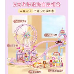 QMAN ENLIGHTEN KEEPPLEY 31018 SÂN CHƠI TÌNH YÊU TỎA SÁNG bộ đồ chơi xếp lắp ráp ghép mô hình Girl Con Gái 901 khối