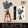 MOYU BLOCK MY97132 97132 MÁY ẢNH RETRO PHIM bộ đồ chơi xếp lắp ráp ghép mô hình Creator CINE CAMERA Sáng Tạo 593 khối