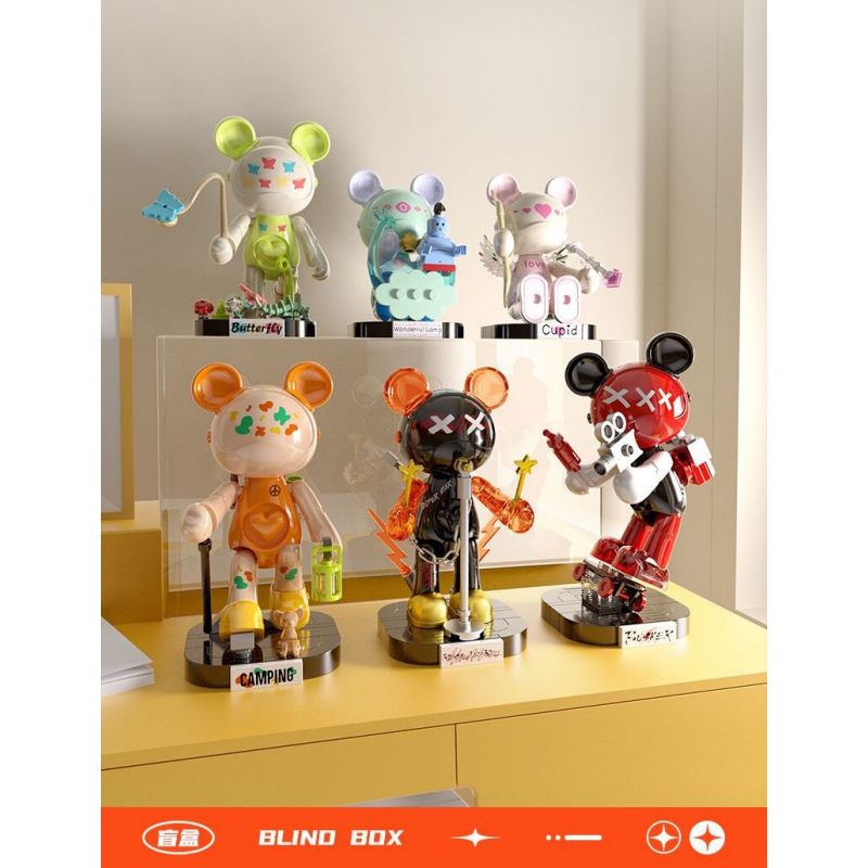 JAKI JK6258 6258 HỘP MÙ GẤU NGÔI SAO MA THUẬT bộ đồ chơi xếp lắp ráp ghép mô hình MAGIC NCOSMOS