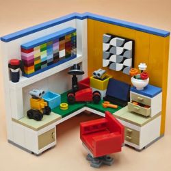 GOBRICKS G2105 2105 BÀN LÀM VIỆC JIAOLAO bộ đồ chơi xếp lắp ráp ghép mô hình