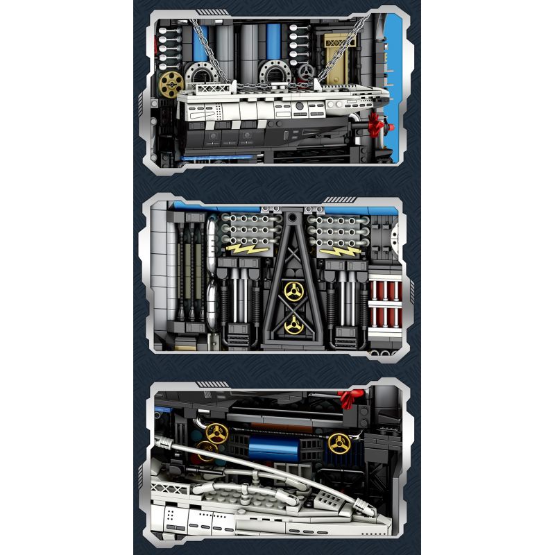 REOBRIX 66038 NHÀ MÁY U-BOAT bộ đồ chơi xếp lắp ráp ghép mô hình SUBMARINE FACTORY 3466 khối