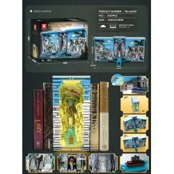 REOBRIX 66039 GIÁ SÁCH CỔNG NHÀ VUA bộ đồ chơi xếp lắp ráp ghép mô hình BOOK OF THE KINGS FANTASY BOOKCASE 3307 khối