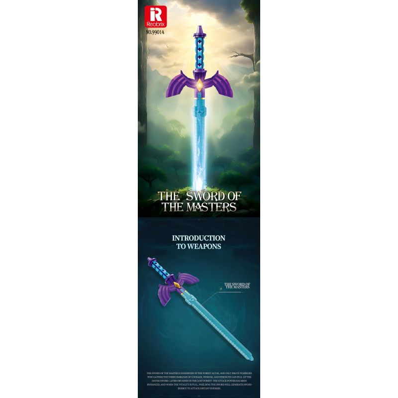 REOBRIX 99014 BẬC THẦY KIẾM bộ đồ chơi xếp lắp ráp ghép mô hình THE SWORD MASTERS 820 khối