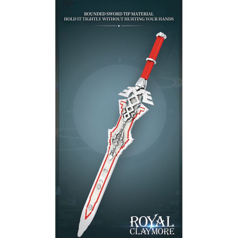 REOBRIX 99015 ĐẠI KIẾM HOÀNG GIA bộ đồ chơi xếp lắp ráp ghép mô hình ROYAL CLAYMORE 981 khối