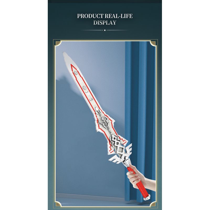 REOBRIX 99015 ĐẠI KIẾM HOÀNG GIA bộ đồ chơi xếp lắp ráp ghép mô hình ROYAL CLAYMORE 981 khối