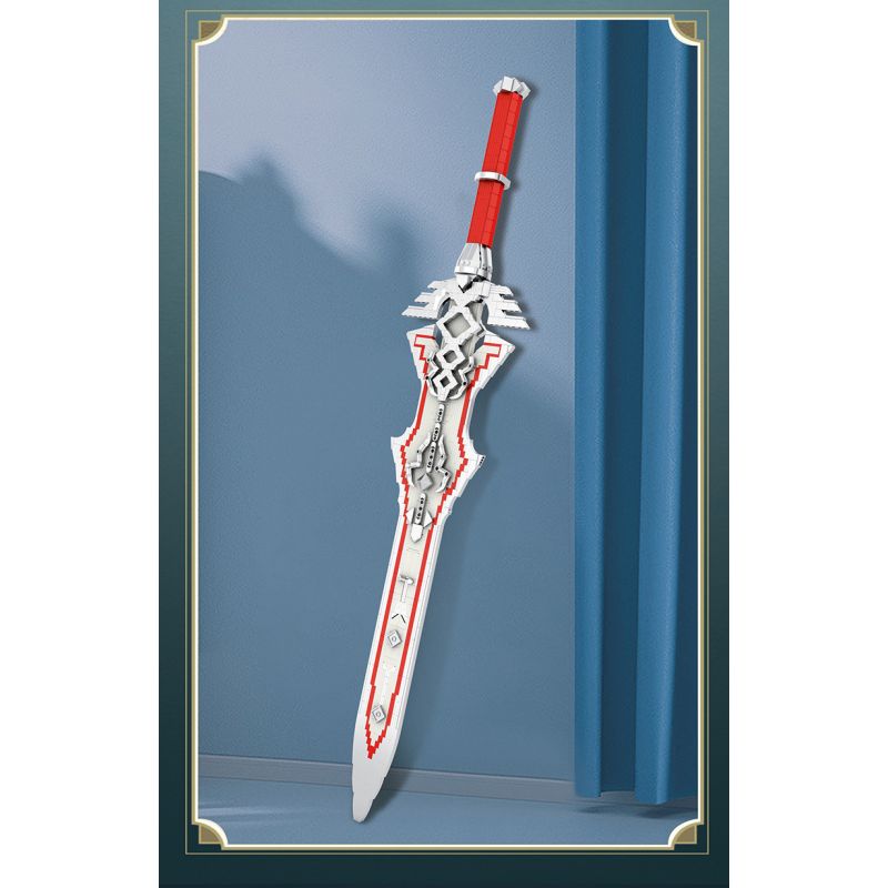 REOBRIX 99015 ĐẠI KIẾM HOÀNG GIA bộ đồ chơi xếp lắp ráp ghép mô hình ROYAL CLAYMORE 981 khối