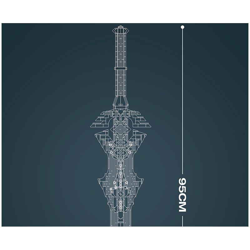 REOBRIX 99015 ĐẠI KIẾM HOÀNG GIA bộ đồ chơi xếp lắp ráp ghép mô hình ROYAL CLAYMORE 981 khối