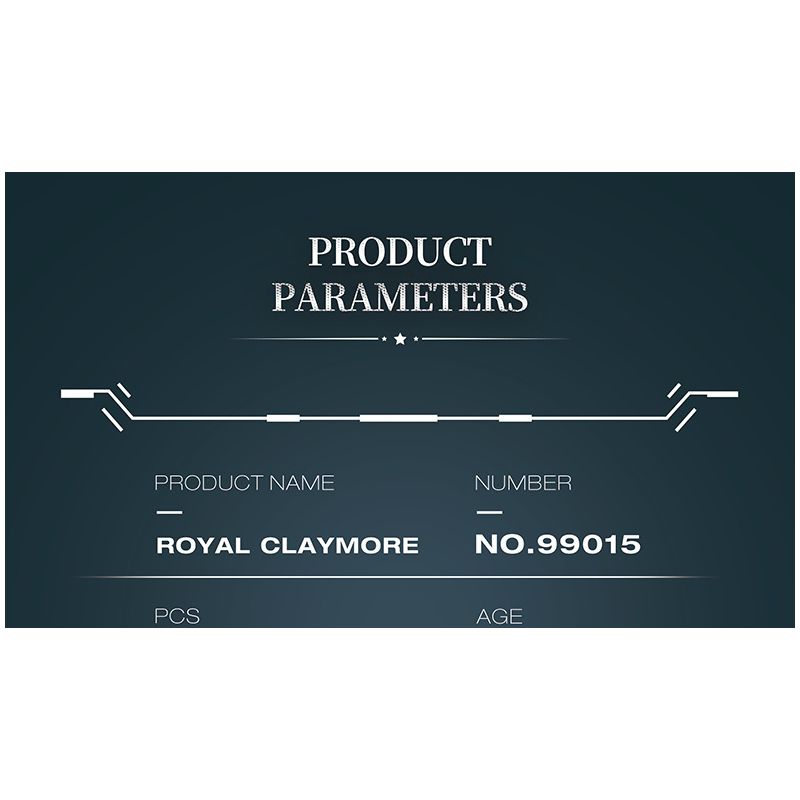 REOBRIX 99015 ĐẠI KIẾM HOÀNG GIA bộ đồ chơi xếp lắp ráp ghép mô hình ROYAL CLAYMORE 981 khối