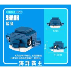 FORANGE FC8136 8136 OCEAN JENGA 6 LOẠI CUA CÁ MẬP NÓC BẠCH TUỘC HỀ RÙA bộ đồ chơi xếp lắp ráp ghép mô hình 646 khối