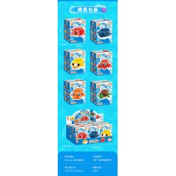 FORANGE FC8136 8136 OCEAN JENGA 6 LOẠI CUA CÁ MẬP NÓC BẠCH TUỘC HỀ RÙA bộ đồ chơi xếp lắp ráp ghép mô hình 646 khối