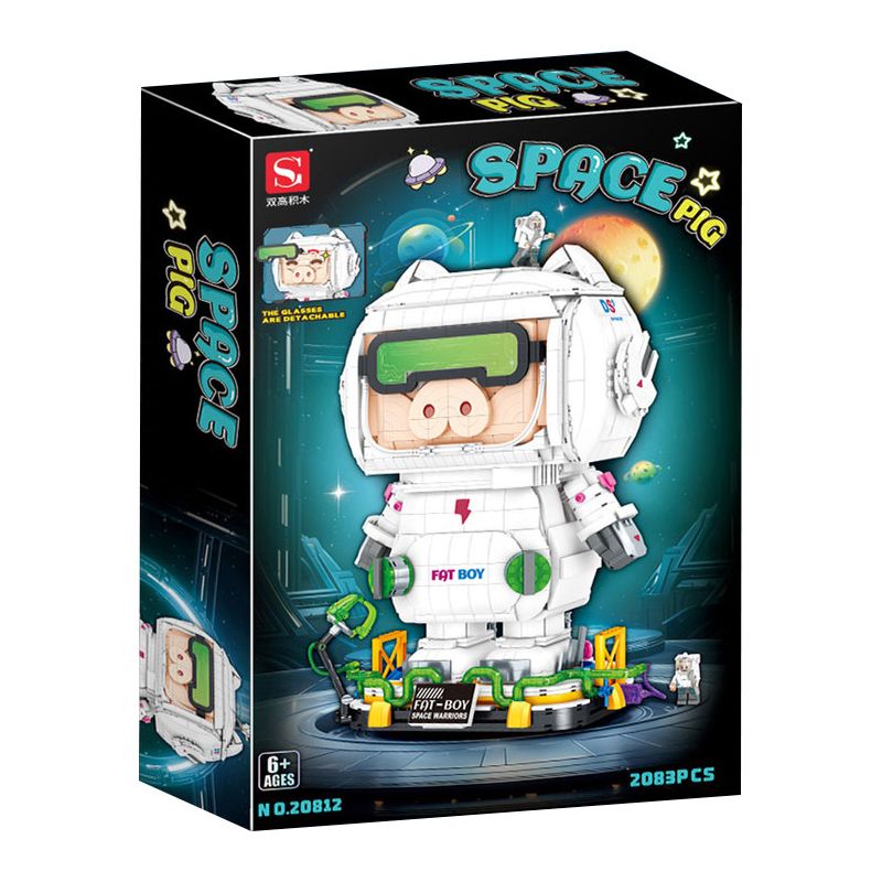 DOUBLE HEIGHT 20812 LỢN KHÔNG GIAN HỢP THỜI TRANG HÀNG VŨ TRỤ bộ đồ chơi xếp lắp ráp ghép mô hình SPACE PIG 2083 khối