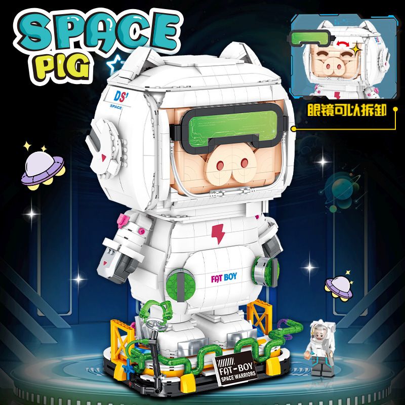 DOUBLE HEIGHT 20812 LỢN KHÔNG GIAN HỢP THỜI TRANG HÀNG VŨ TRỤ bộ đồ chơi xếp lắp ráp ghép mô hình SPACE PIG 2083 khối