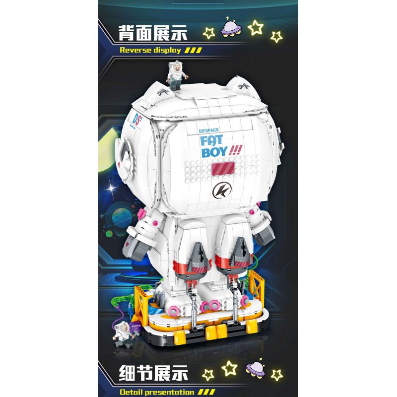 DOUBLE HEIGHT 20812 LỢN KHÔNG GIAN HỢP THỜI TRANG HÀNG VŨ TRỤ bộ đồ chơi xếp lắp ráp ghép mô hình SPACE PIG 2083 khối