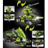 GAOMISI T4036 4036 BA ROBOT BIẾN HÌNH MÀU XANH LÁ CÂY bộ đồ chơi xếp lắp ráp ghép mô hình Technic THREE VARIABLE Kỹ Thuật Công Nghệ Cao Mô Hình Phương Tiện 856 khối