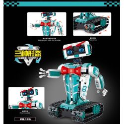 GAOMISI T4038 4038 BA ROBOT BIẾN HÌNH CYAN bộ đồ chơi xếp lắp ráp ghép mô hình Technic THREE VARIABLE Kỹ Thuật Công Nghệ Cao Mô Hình Phương Tiện 698 khối