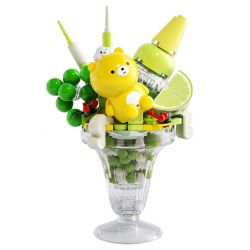 JAKI JK6206 6206 CỬA HÀNG KEM DAVID XIONG YUANQI CÚP RỪNG MATCHA bộ đồ chơi xếp lắp ráp ghép mô hình