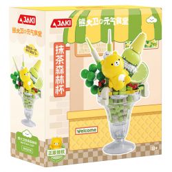 JAKI JK6206 6206 CỬA HÀNG KEM DAVID XIONG YUANQI CÚP RỪNG MATCHA bộ đồ chơi xếp lắp ráp ghép mô hình