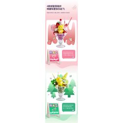 JAKI JK6206 6206 CỬA HÀNG KEM DAVID XIONG YUANQI CÚP RỪNG MATCHA bộ đồ chơi xếp lắp ráp ghép mô hình