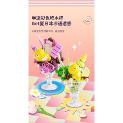 JAKI JK6206 6206 CỬA HÀNG KEM DAVID XIONG YUANQI CÚP RỪNG MATCHA bộ đồ chơi xếp lắp ráp ghép mô hình