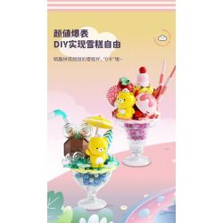 JAKI JK6207 6207 CỬA HÀNG KEM DAVID XIONG YUANQI CỐC BẬT LÊN DỪA bộ đồ chơi xếp lắp ráp ghép mô hình