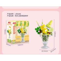 JAKI JK6207 6207 CỬA HÀNG KEM DAVID XIONG YUANQI CỐC BẬT LÊN DỪA bộ đồ chơi xếp lắp ráp ghép mô hình