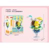 JAKI JK6207 6207 CỬA HÀNG KEM DAVID XIONG YUANQI CỐC BẬT LÊN DỪA bộ đồ chơi xếp lắp ráp ghép mô hình