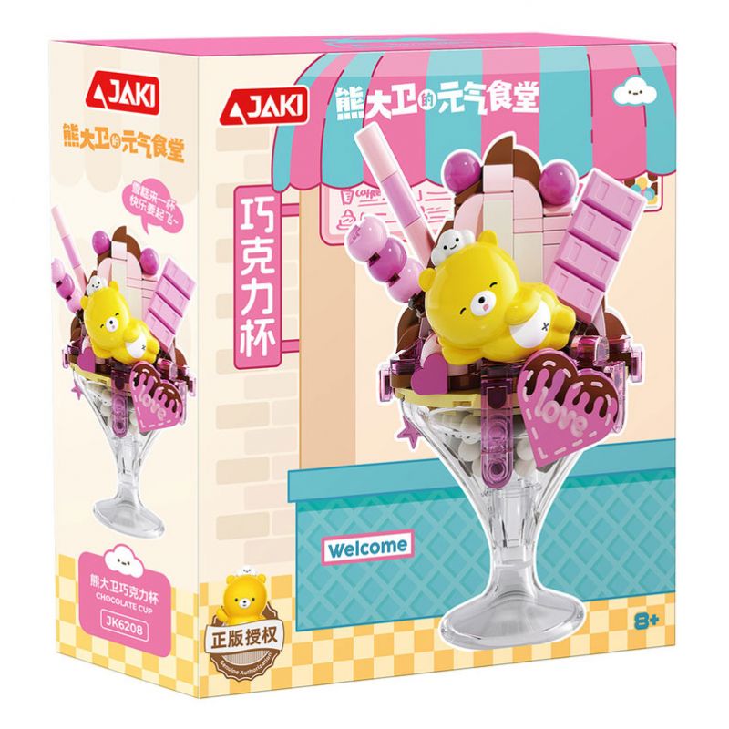 JAKI JK6208 6208 CỬA HÀNG KEM DAVID XIONG YUANQI CÚP SÔ CÔ LA bộ đồ chơi xếp lắp ráp ghép mô hình