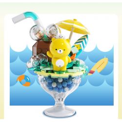 JAKI JK6208 6208 CỬA HÀNG KEM DAVID XIONG YUANQI CÚP SÔ CÔ LA bộ đồ chơi xếp lắp ráp ghép mô hình