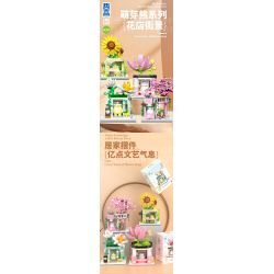 ZHEGAO 613021 QUÁN HOA BUD BEAR CẢNH PHỐ 4 KIỂU bộ đồ chơi xếp lắp ráp ghép mô hình STREET VIEW OF FLOWER SHOP