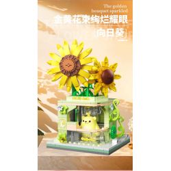 ZHEGAO 613021 QUÁN HOA BUD BEAR CẢNH PHỐ 4 KIỂU bộ đồ chơi xếp lắp ráp ghép mô hình STREET VIEW OF FLOWER SHOP