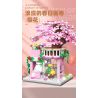 ZHEGAO 613021 QUÁN HOA BUD BEAR CẢNH PHỐ 4 KIỂU bộ đồ chơi xếp lắp ráp ghép mô hình STREET VIEW OF FLOWER SHOP