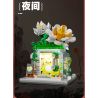 ZHEGAO 613021 QUÁN HOA BUD BEAR CẢNH PHỐ 4 KIỂU bộ đồ chơi xếp lắp ráp ghép mô hình STREET VIEW OF FLOWER SHOP
