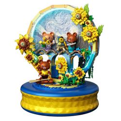 ZHEGAO 623006 HỘP NHẠC HƯỚNG DƯƠNG BẦU TRỜI ĐẦY SAO bộ đồ chơi xếp lắp ráp ghép mô hình STARRY SKY SUNFLOWER 737 khối