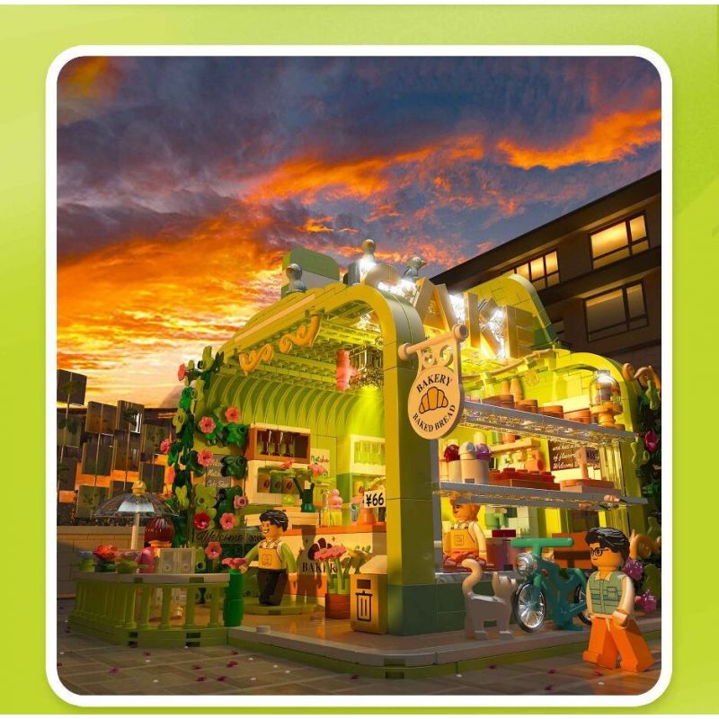 ZHEGAO 612009 CỬA HÀNG BÁNH CHUN YUN bộ đồ chơi xếp lắp ráp ghép mô hình 1131 khối