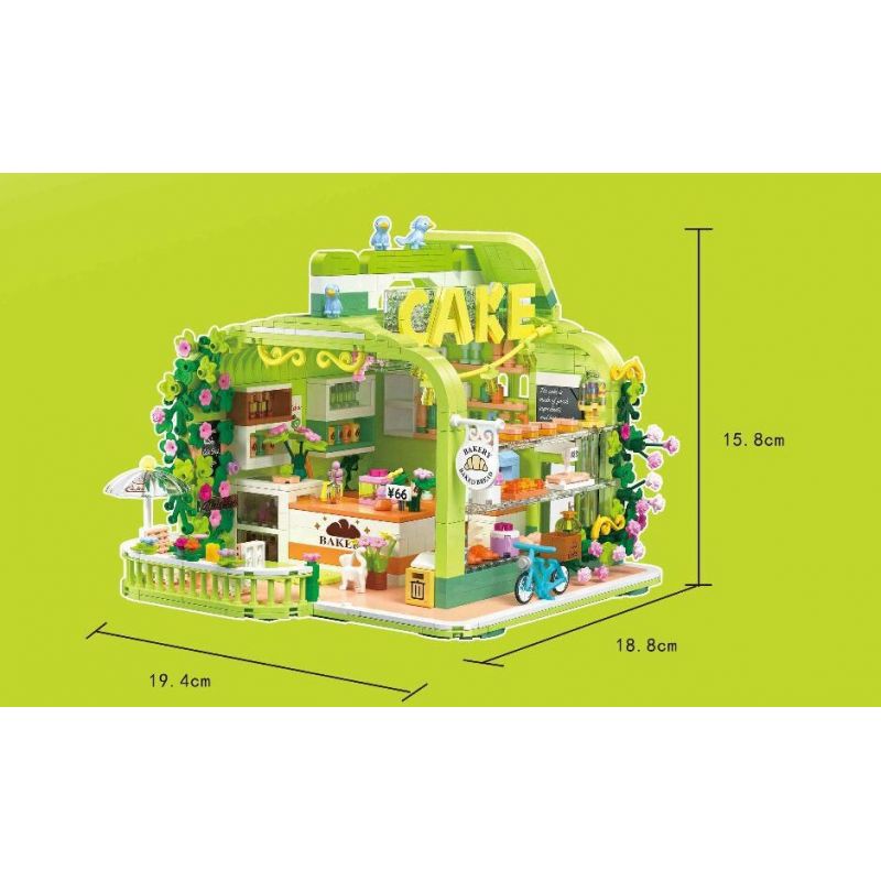 ZHEGAO 612009 CỬA HÀNG BÁNH CHUN YUN bộ đồ chơi xếp lắp ráp ghép mô hình 1131 khối