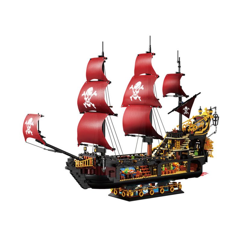 ZHEGAO 653001 non Lego CON TÀU CƯỚP BIỂN PHANTOM QUEEN bộ đồ chơi xếp lắp ráp ghép mô hình Pirates Of The Caribbean Cướp Biển Vùng Caribe 3399 khối