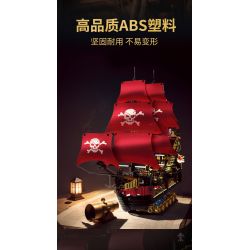 ZHEGAO 653001 CON TÀU CƯỚP BIỂN PHANTOM QUEEN bộ đồ chơi xếp lắp ráp ghép mô hình Pirates Of The Caribbean Cướp Biển Vùng Caribe 3399 khối